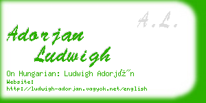 adorjan ludwigh business card